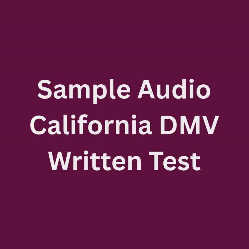 2025 California DMV Handbook Audio Edition